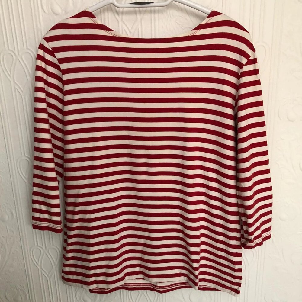 Seasalt sailor t-shirt red and white size 14 UK or 10 US